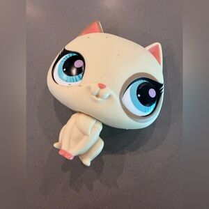 Littlest Pet Shop Cream and Pink Cat Figure JUMBO